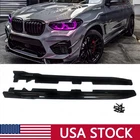 For BMW X3 G01 X4 G02 X3M F97 X4M F98 M Sport 2018-2023 Gloss Black Side Skirt