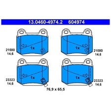 Satz Bremsbeläge Bremsklötze hinten für Subaru Impreza GD GE GG | 164613