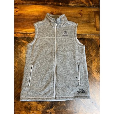 The North Face Gordon Lyons Fleece Vest Gray Mens Small Truist Wealth Full Zip