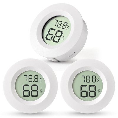 3-Pack Mini Hygrometer & Thermometer, Indoor Outdoor Digital Humidity