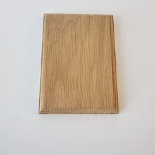 White Oak Rectangle Rosette. Unfinished stair parts for handrail . 6”x 4.375”