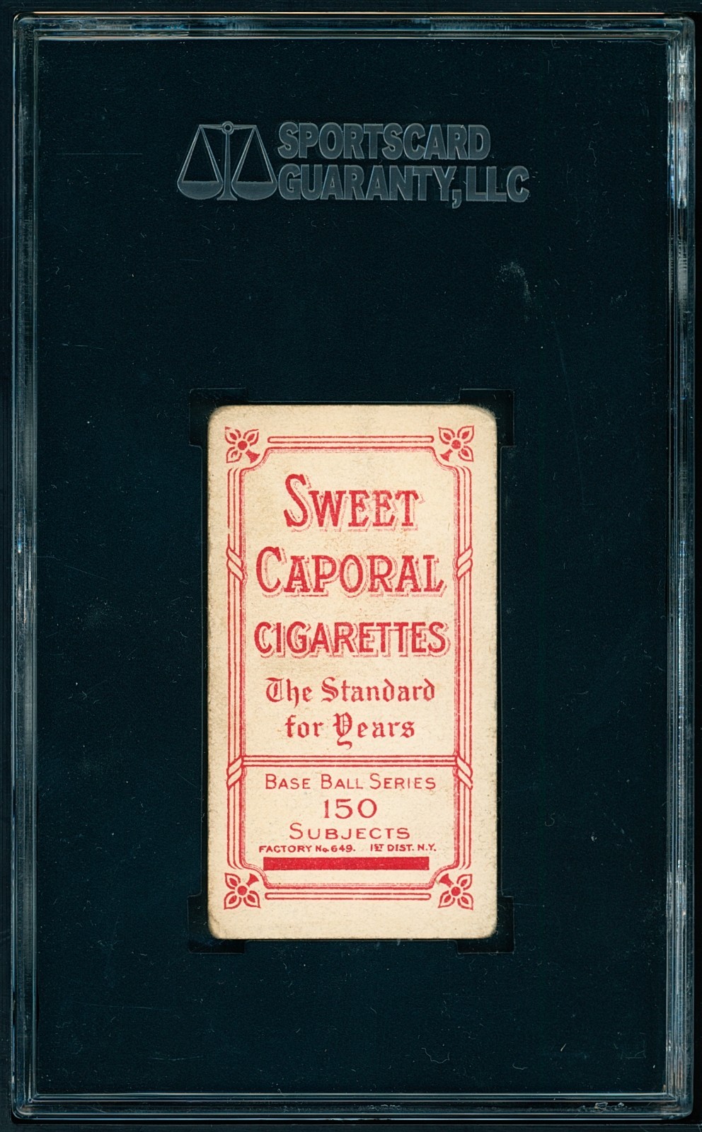 1909-11 T206 Sweet Cap Fact 649OP - Heinie Wagner, Bat on L Shoulder - SGC 3+ view 2