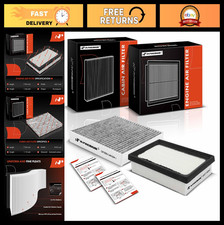 2-PC Engine & Cabin Air Filter Set with Activated Carbon for Toyota Prius C 2012