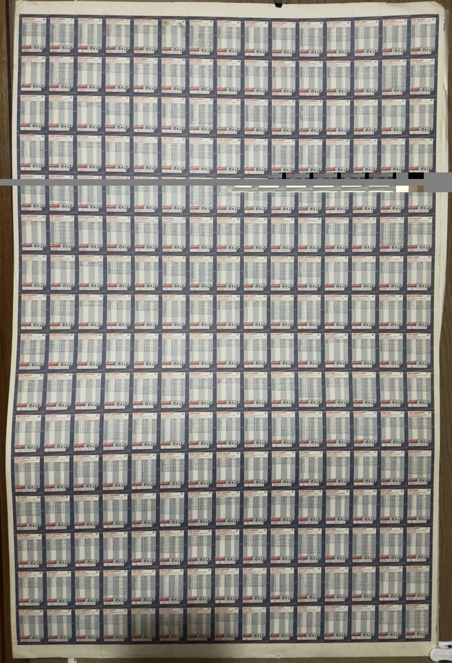 1988 Fleer Glossy/Mini Full Uncut Sheet - Mark McGwire/Nolan Ryan - Image 2 of 4