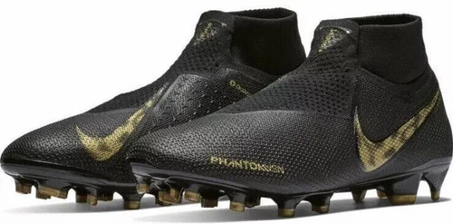 Nike Phantom Vision Elite DF FG Black Metallic Vivid Gold
