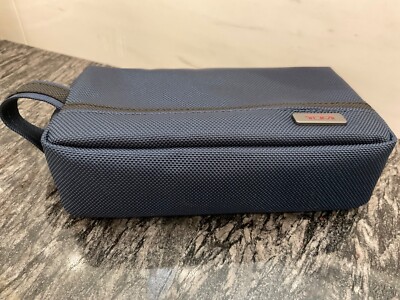 NEW - TUMI Zippered Small Kit - 4”x7” Pouch - Cosmetic Bag - NAVY