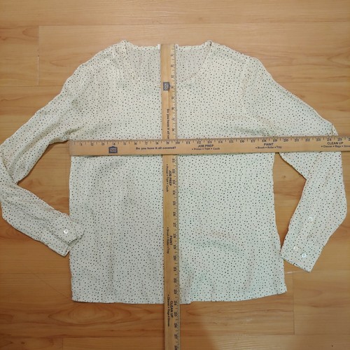 Equipment Silk Blouse Size Small Liam Jacquard Speckled Ivory White Top - Picture 2 of 6