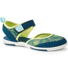 girls new nwt sz 6 water shoes mary jane lands end green teal