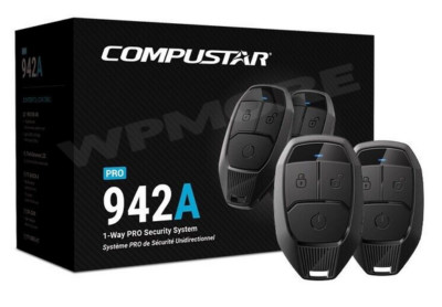 Compustar Pro CSP942-A 1-Way LED G18 300ft Range Security Alarm Kit with Siren
