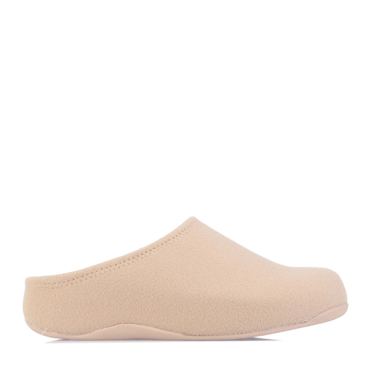 Women s Fit Flop Shuv Felt Slip on Clog Slippers in Cream eBay