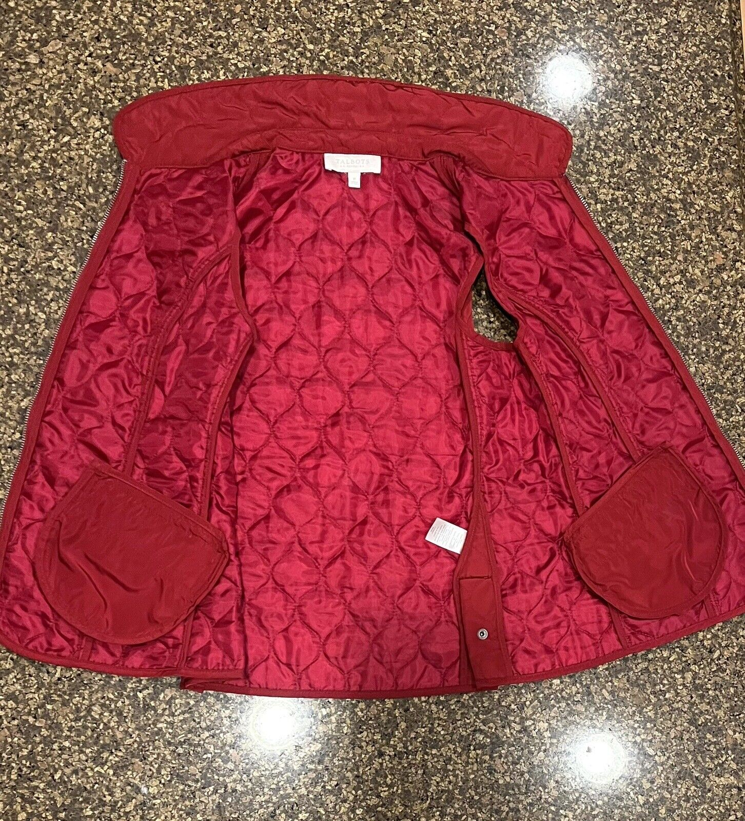 Ann Taylor Red Quilted Sleeveless Vest - Coat.  S… - image 3