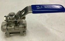 STAINLESS STEEL 3PC BALL VALVE 1/4" NPT SHUT OFF BV-3PC-025