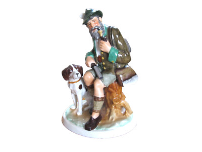 Wallendorf Fasold & Stauch Bock #17514 Hunter & His Dog 7 3/4'' Figurine
