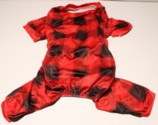 Dog Pajamas Jumpsuit Pet Clothes Plaid Stretchy 15" Back Length