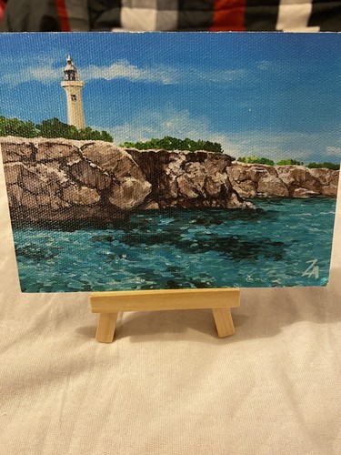 Negril Lighthouse Canvas Picture Print Painting On Easel Or Hanging Jamaican Art | eBay UK
