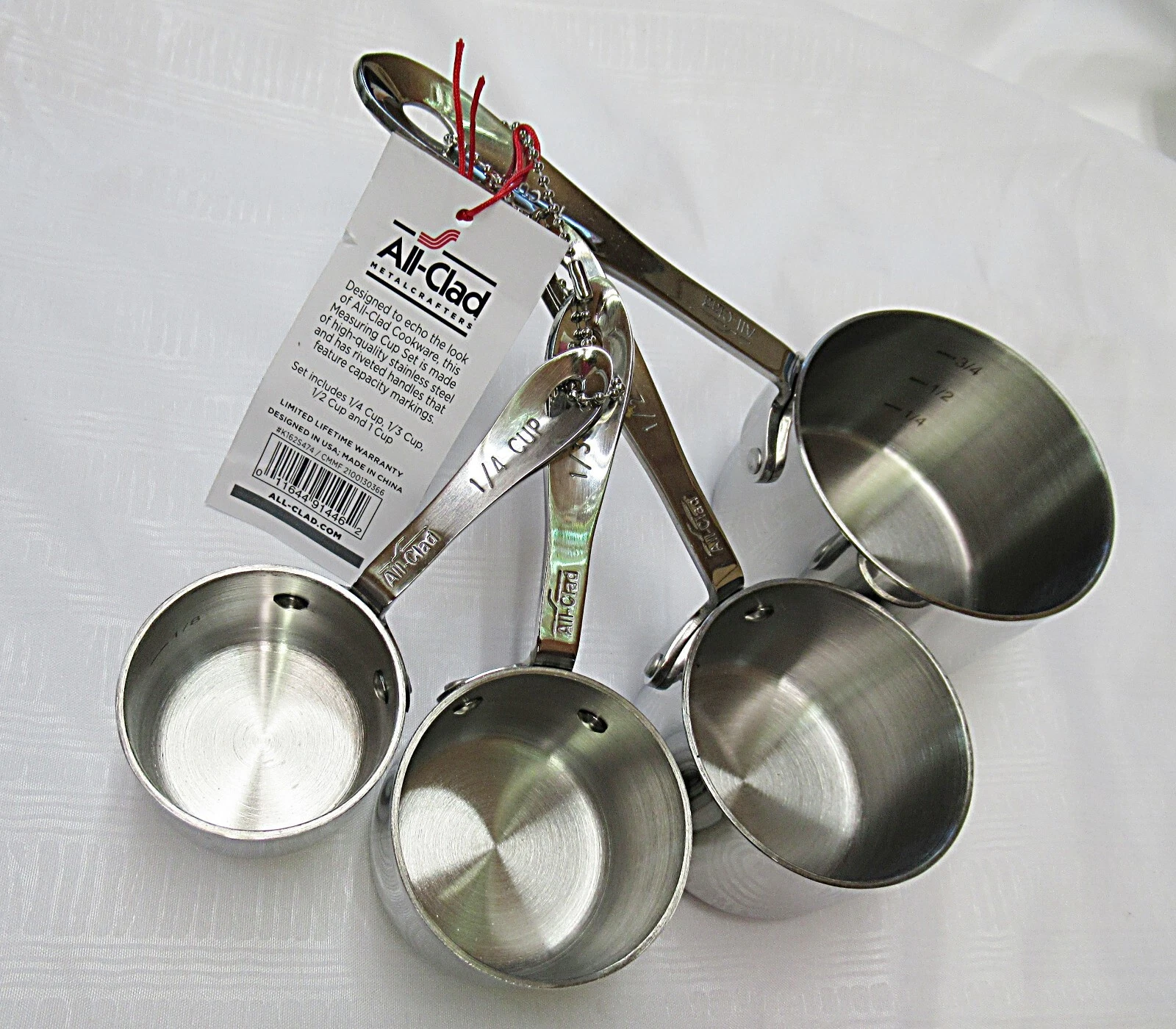 All-Clad 4-Piece Stainless Steel Measuring Cup Set NEW WITH TAG
Opens in a new window or tab