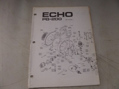 bページ Echo Spare Parts Diagram Blower Foldout Double Sided Print PB-200