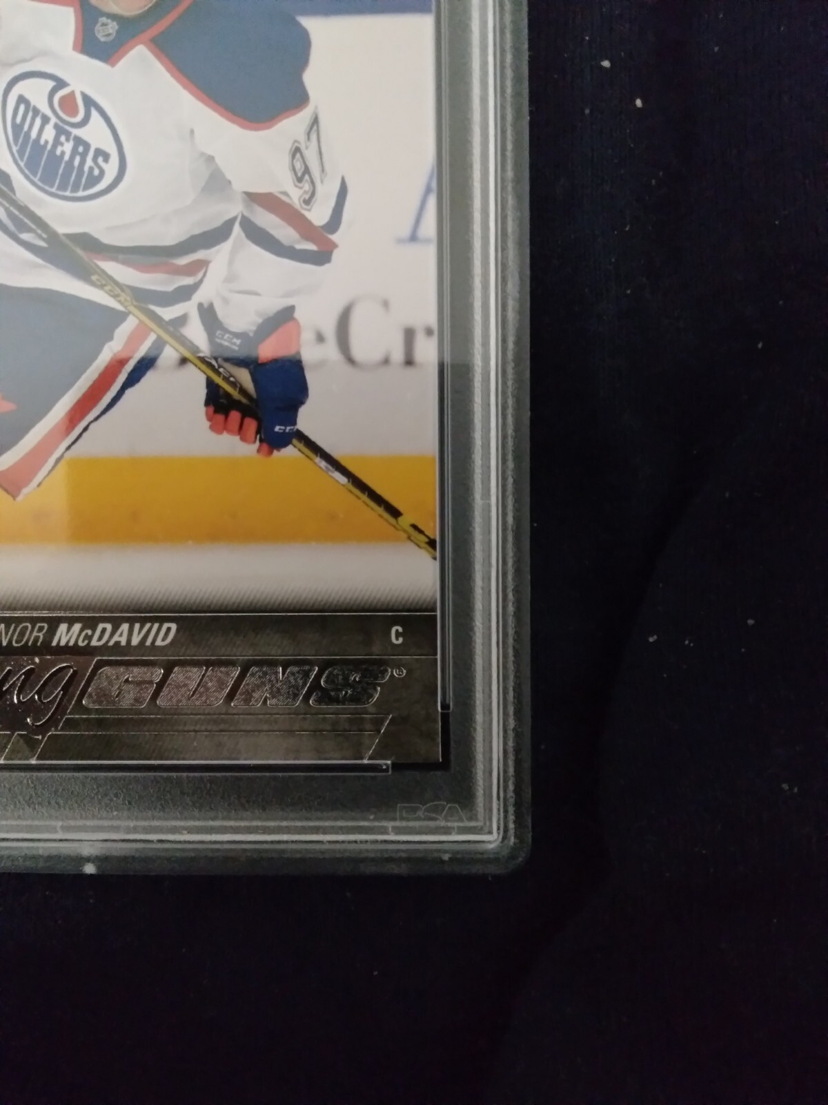 2015-16 Upper Deck Connor McDavid Rookie Young Guns #201 PSA 8 NM-MT view 6