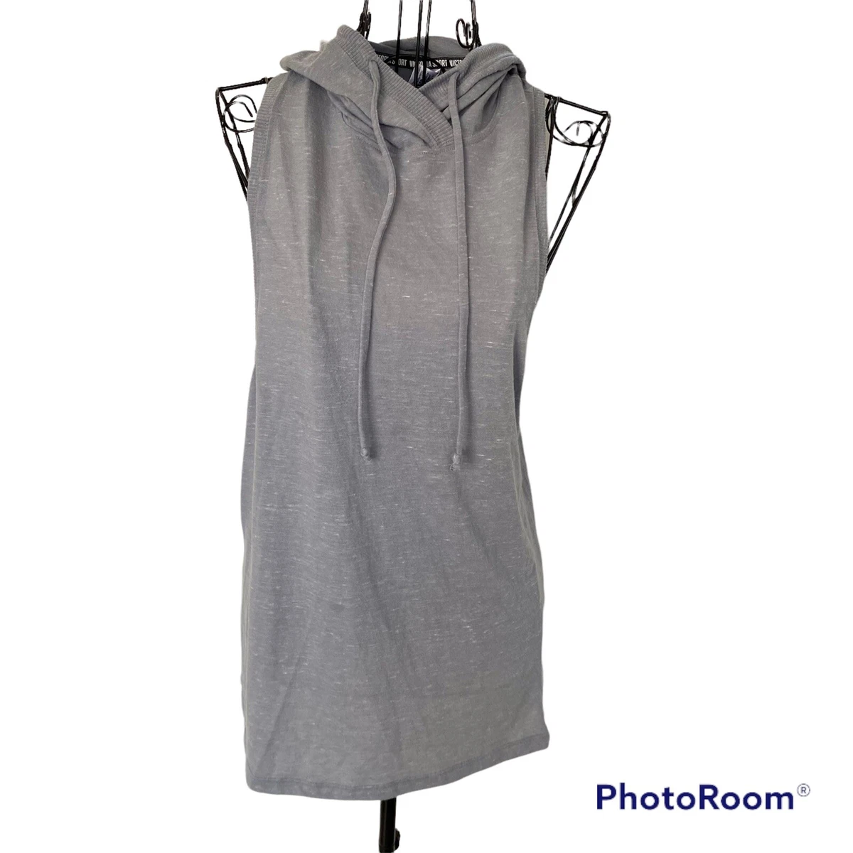 Victoria Sport by Victoria s Secret Gray Sleeveless Hoodie with