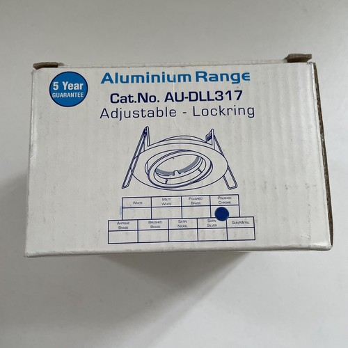 AURORA POLISHED CHROME DOWNLIGHT FIXED TERMINAL BRACKET 12V MR16 50W 80MM - 第 6/7 張圖片