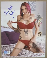 Anna Bell Peaks Signed 8x10 photo Sexy Adult Entertainment Star. BAS COA. A05*