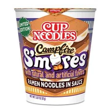 CAMPFIRE S'MORES Flavor Nissin Ramen Cup Noodles 3.07 oz Dry,  Limited Edition