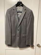 NWOT Express Producer wool blend gray Modern Fit sport men's jacket, SZ 38R