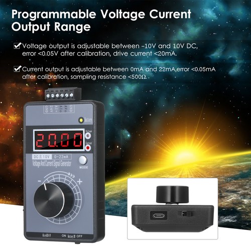 KKmoon Portable Current Voltage Signal Generator Programmable W7P9 - Picture 4 of 6