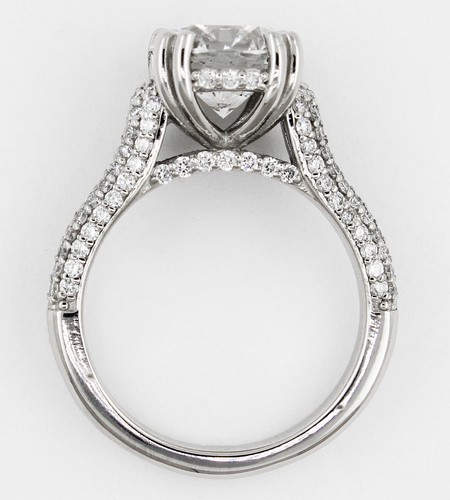 GIA Certified Platinum 5.50 carat Round Cut Vintage Style Diamond Engagement - Picture 5 of 6