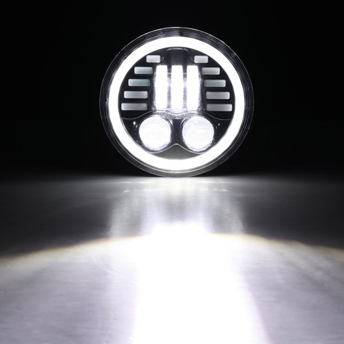 4 PIEZAS 5-3/4 5,75 pulgadas Faro LED Blanco Ámbar Anillo DRL Para Ford Gran Torino - Imagen 7 de 12