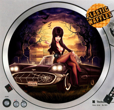 Elvira #1 Halloween Slipmat 12'' LP Scratch Pad Slip Mat DJ Audiophile