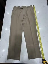 Hugo Boss Dress Pants 34R Tan James Brown Trouser 100% Virgin Wool USA Made