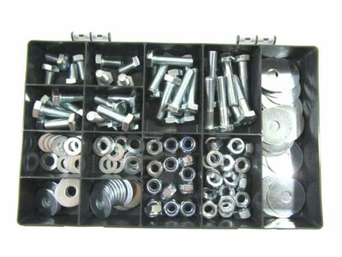 Grade 8.8 Assorted Box kit M10 Nuts And Bolts Setscrews Bright Zinc 150 Pieces - Picture 1 of 10
