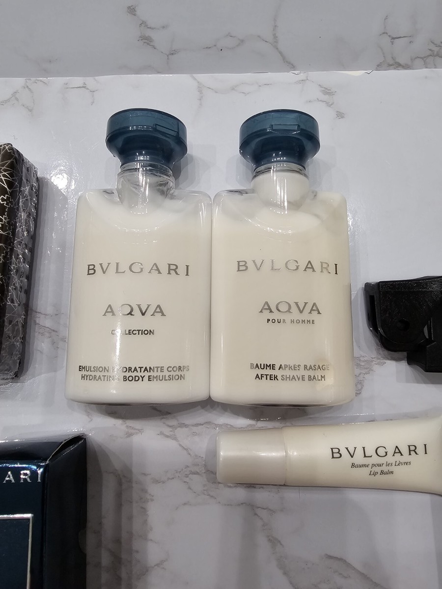 BVLGARI 旅行用化粧品セット 10点 New Unused Bvlgari Travel Set + New Toiletries Amenities