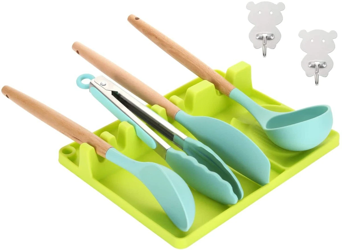 Silicone Spoon Rest Large Size Stove Top Holder for Multiple