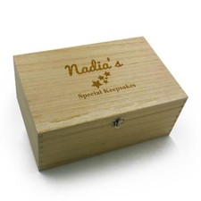 Personalised Large Baby wooden Memories Keepsake Box HB-2