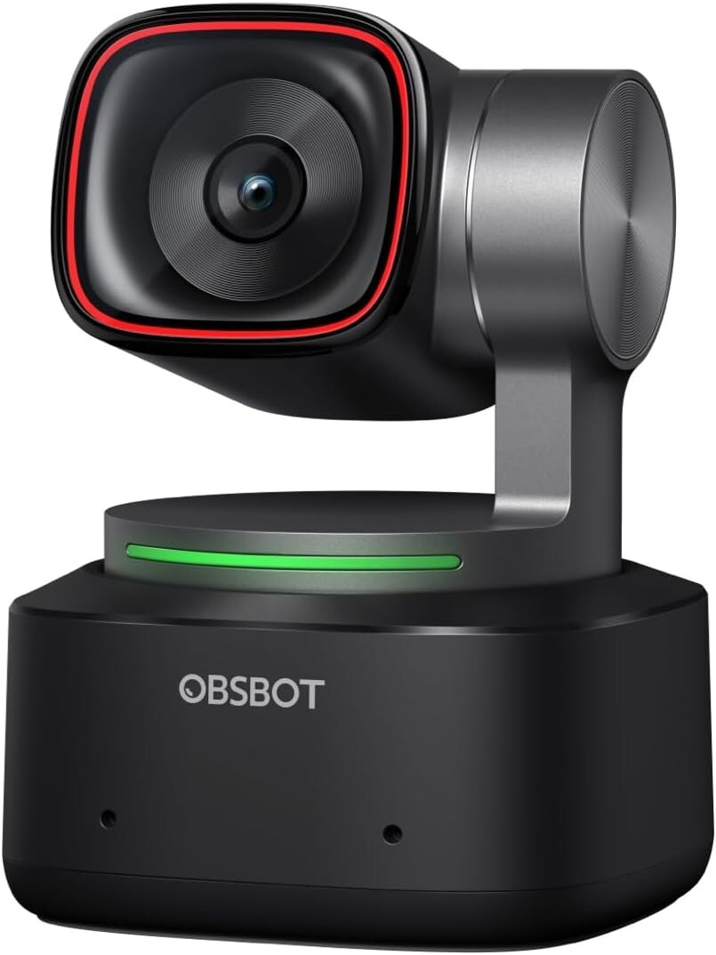 OBSBOT Tiny 2 PTZ 4K Webcam AI Tracking Voice + Gesture Control Auto Focus 60FP