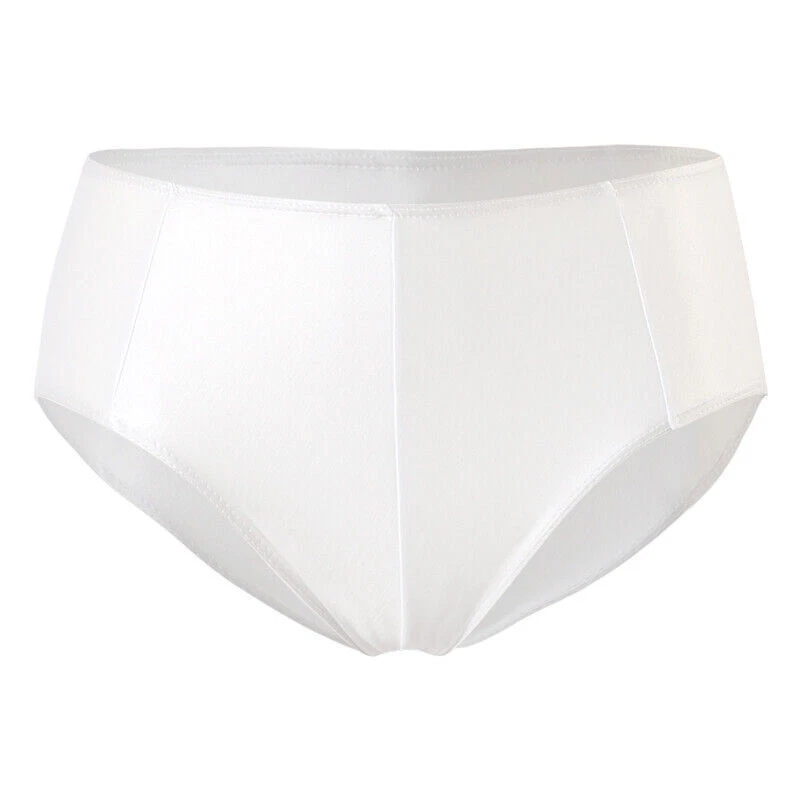 Ropa interior de satén para hombre cintura media elevación de cadera cuerpo modelando calzoncillos brillantes Foto 4 de 4