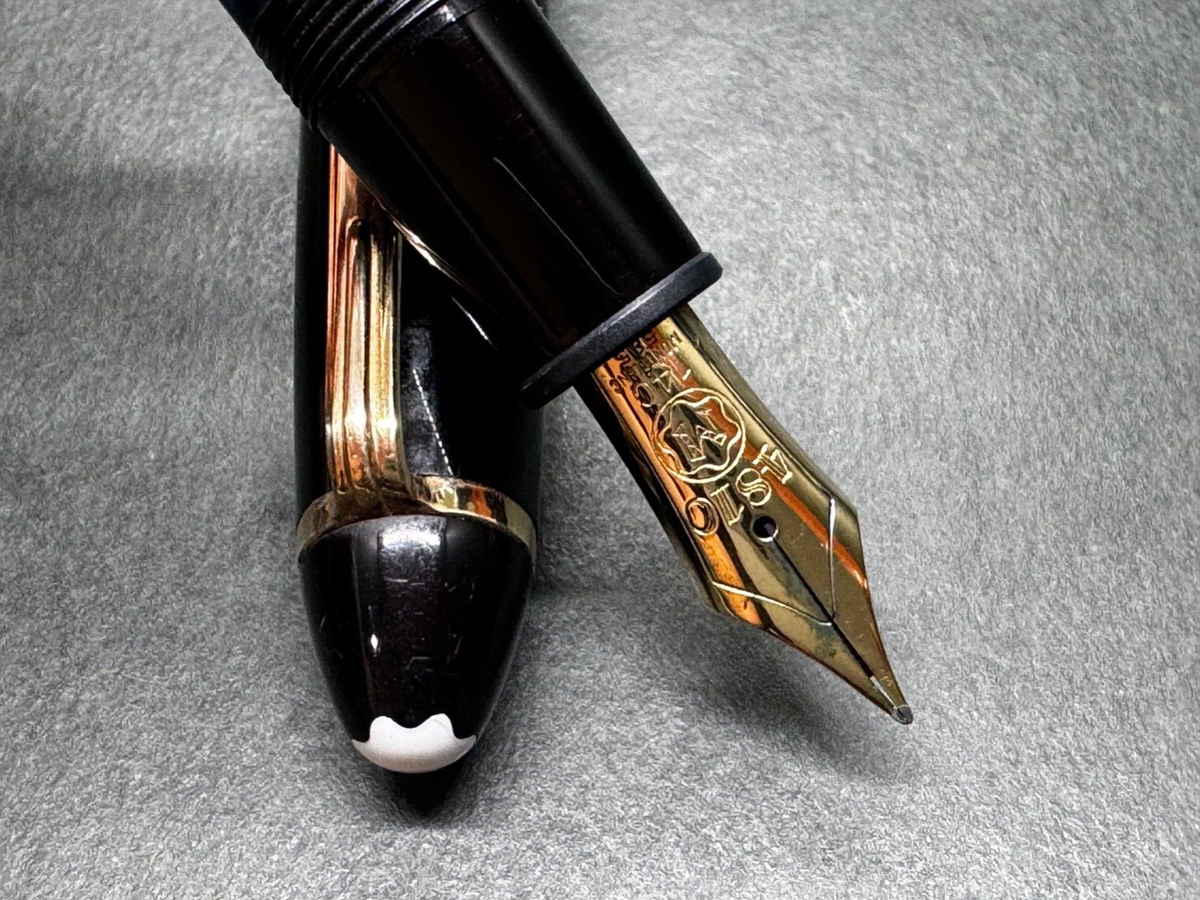 Excellent] MONTBLANC MEISTERSTUCK 146 Black GT Fountain Pen 14C