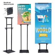 Heavy Duty Poster Stand with Non-Slip Mat Base, Adjustable Pedestal Sign Stand