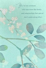 Heartfelt SYMPATHY Card, LOSS OF SOMEONE LIKE FAMILY by Hallmark Envelope