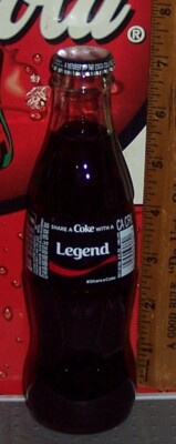 2016 SHARE A COKE WITH A LEGEND  8 OUNCE GLASS  COCA COLA ZERO SUGAR BOTTLE