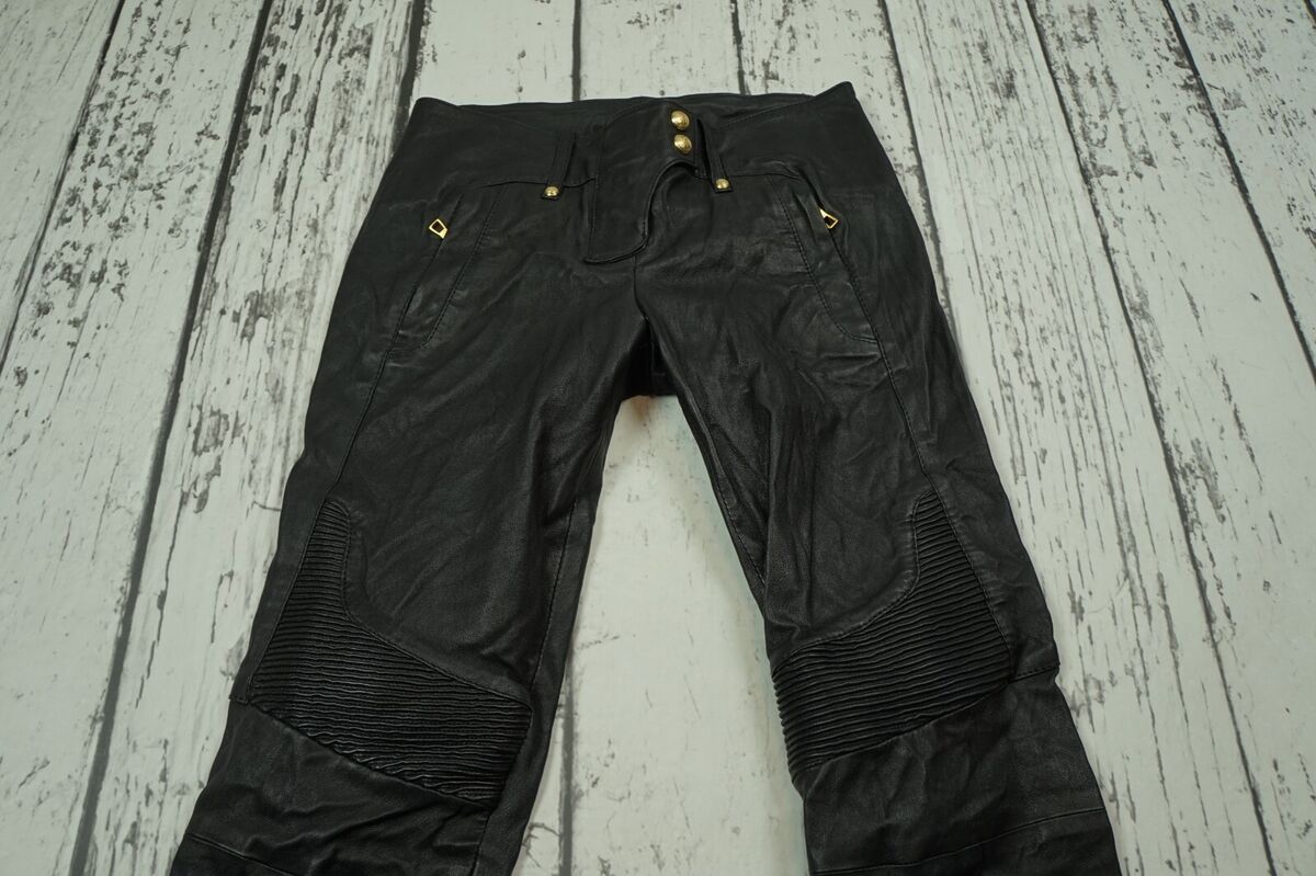 Balmain x h&m Real Leather skinny biker pants EUR 34 US 4 Balmain x h&m Real Leather skinny biker pants EUR 34 US 4
