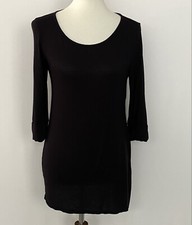 SALE! Ginger G Women's Dress Black Pull Over Stretch 3/4 Sleeve Size Assume Med