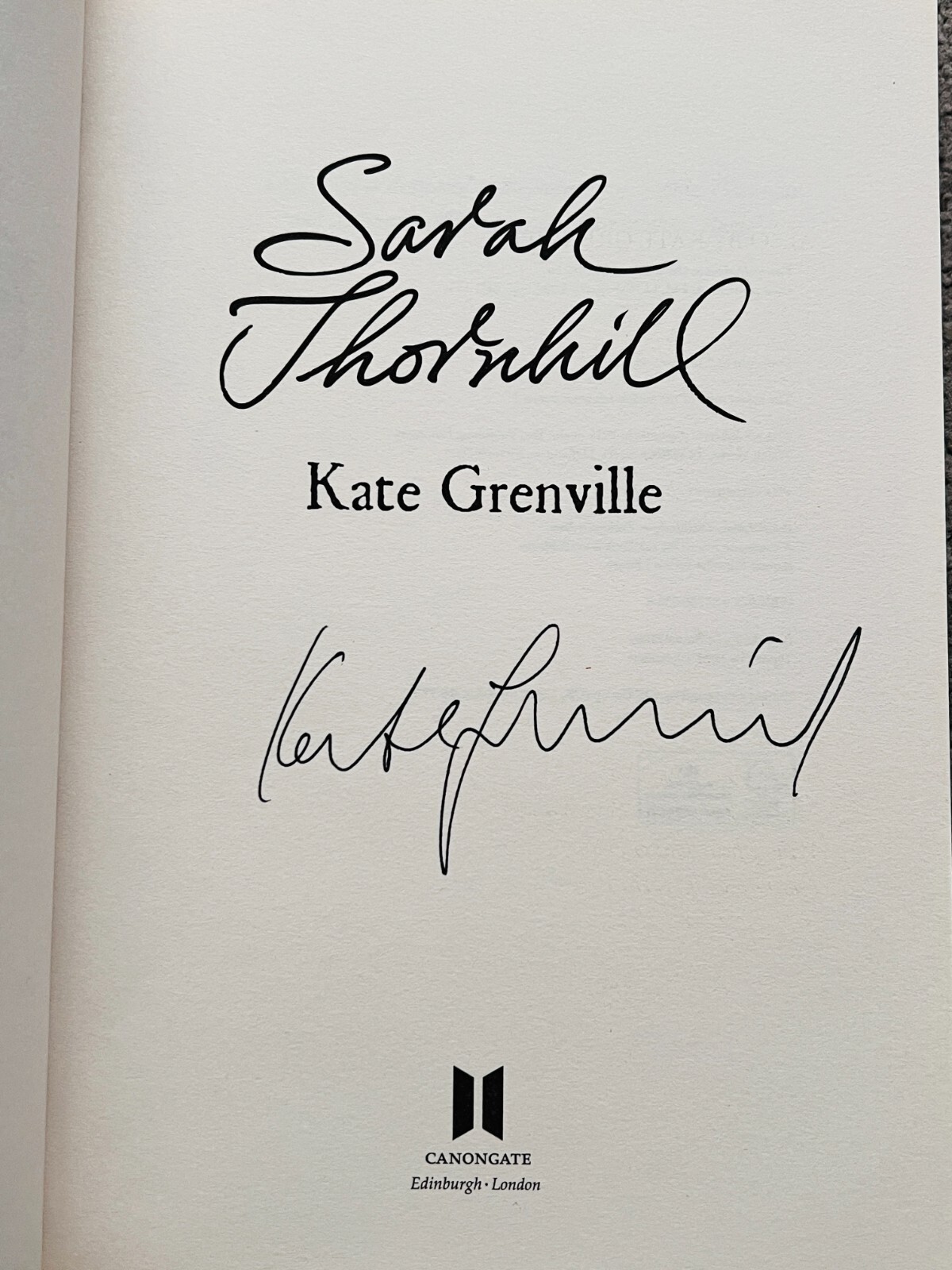 SARAH THORNHILL by KATE GRENVILLE - signed by the author (SB4254)