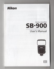 Nikon SB-900 Speedlight Camera Flash Instruction Manual / User Guide In English