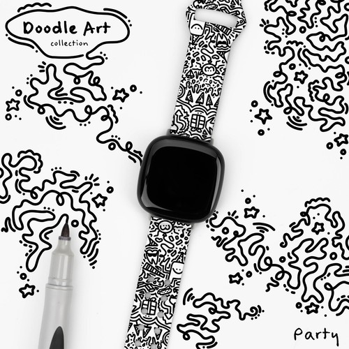 Correa de reloj Doodle HD compatible con FitBit Versa 3 y Sense - Imagen 6 de 25