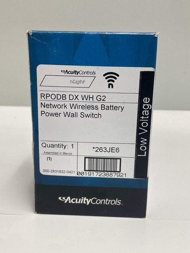 nLight Acuity Controls RPODB DX WH 263JE6 Network Wireless Battery Power Switch - Picture 3 of 7