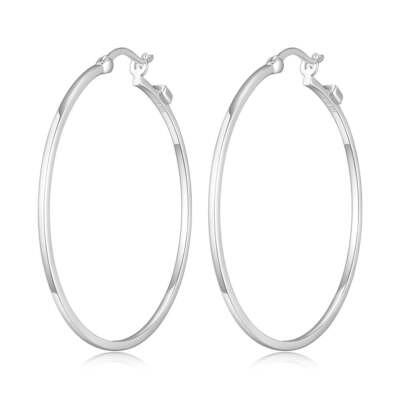 ELLE 45mm Sterling Silber Creolen