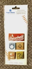Paper House Baseball Themed Canvas Stickers 